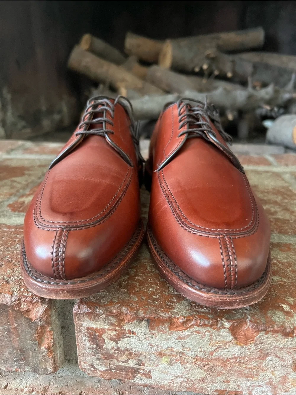 Allen Edmonds leather split